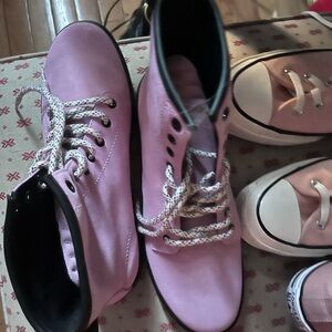 Dr. Martens Pink Combat Boots